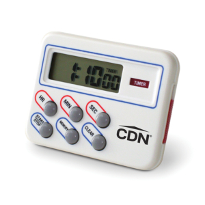 CDN PT2 Digital 4 Channel 100 Hour Kitchen Timer with Clock