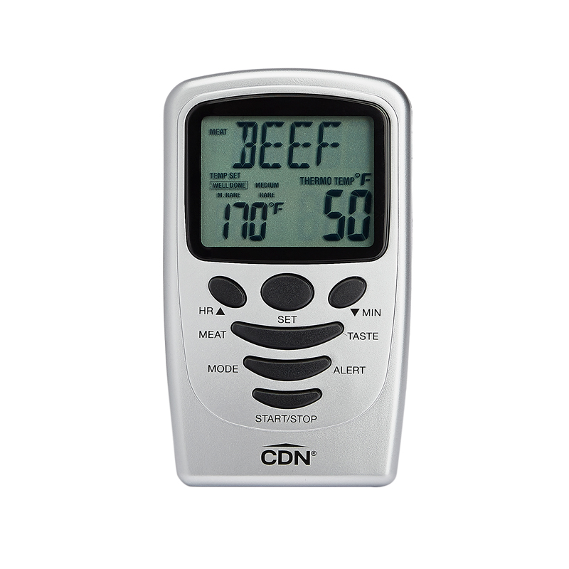 CDN DTTC-W Combo Probe Thermometer Timer & Clock - White