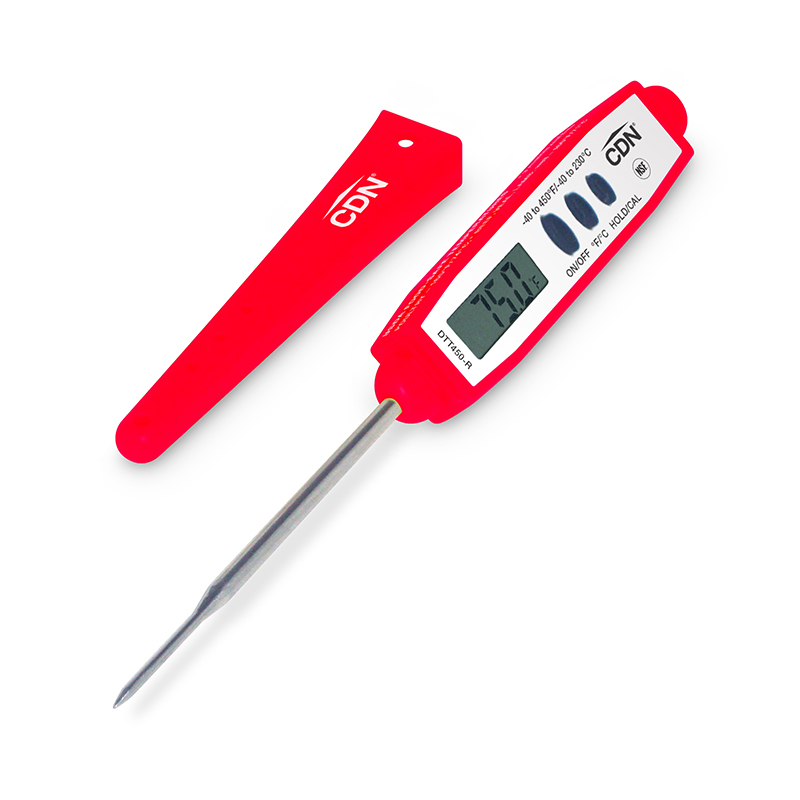 DTT450 - Thin Tip Pocket Thermometer - Red - CDN Measurement Tools